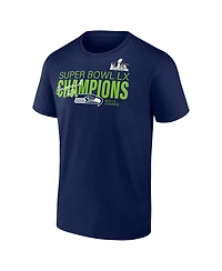 Fanatics Men's Navy Seattle Seahawks Super Bowl Lx Champions Autograph Signing T-Shirt