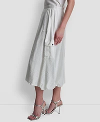 Dkny Women's Pull-On Bubble Hem Cargo Skirt