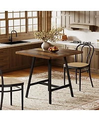 Tribesigns Square Dining Table for 2-4 People, 31.1” Industrial Kitchen Table for Small Spaces, Apartment, Dining Room, Living Room