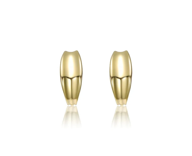 Rachel Glauber Chic Small Huggie Hoop Earrings in 14K Gold Plated