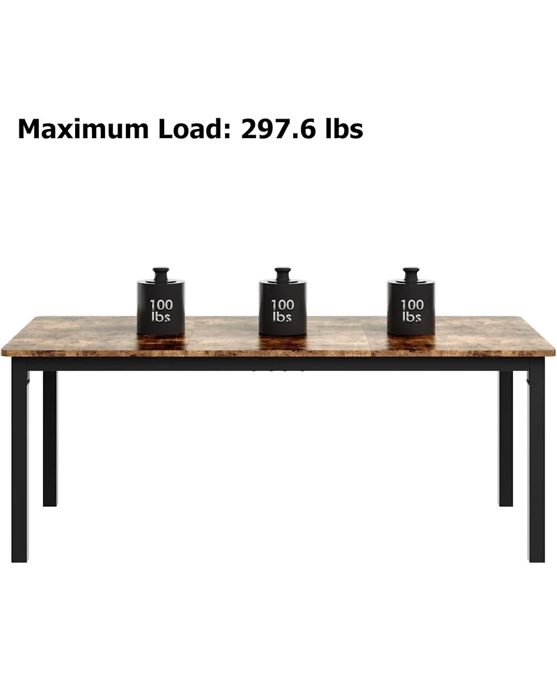 Gaomon Kitchen Dining Table 6-Person Industrial Kitchen Table for Dining Room, Home Office, Living Room