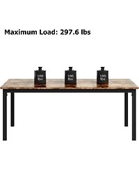 Gaomon Kitchen Dining Table 6-Person Industrial Kitchen Table for Dining Room, Home Office, Living Room