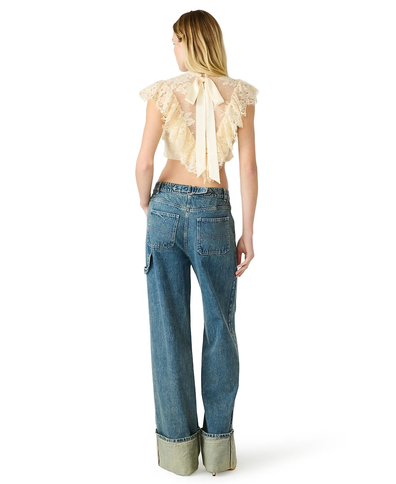 Steve Madden Women's Faya High Round Neck Top