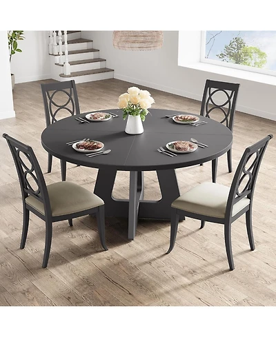 Gaomon Kitchen Table Round Dining Table for 4 Round Dinner Table Farmhouse