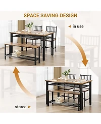 Kitchen Table Farmhouse Kitchen Table Chairs Set for 4 Modern Dining Table