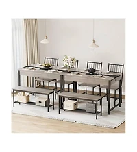 gaomon Kitchen Table Home Dining Table Set For 4 Small Kitchen Table And 2 Chairs For 4 for Dining Room, Home Office