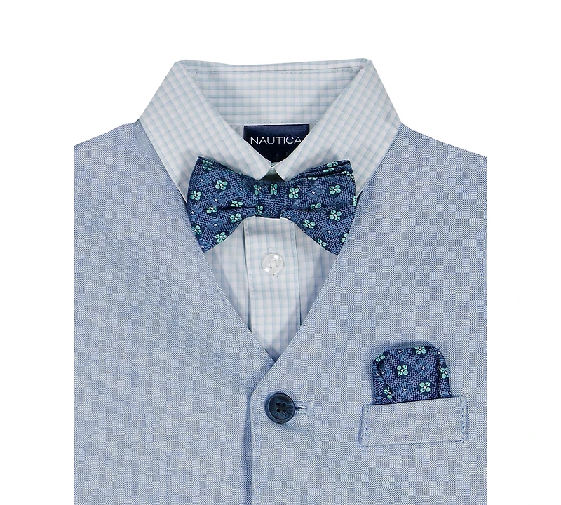 Nautica Baby Boys' Short Sleeve Shirt, Vest and Shorts, 3-Piece Set