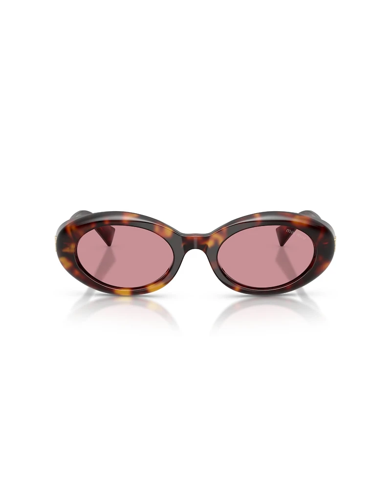 Miu Miu Women's Oval Sunglasses, Mu B09S