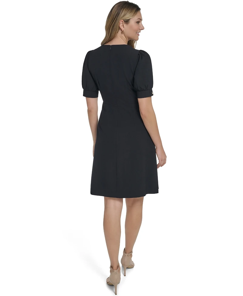 Jessica Howard Women's Puff-Sleeve Short Dress