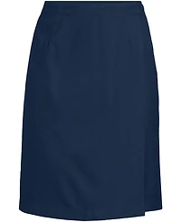 Lands' End Women's Solid A Line Tab Top of Knee Skort