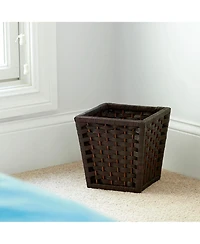 Household Essentials Woven Waste Basket, 3 Gallons, Handwoven Paper Rope with Removable Plastic Liner