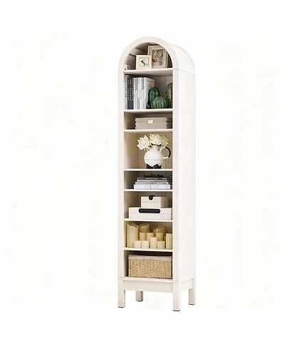Yigii Space-Saving Tall Arched Book Shelves with Adjustable for Home