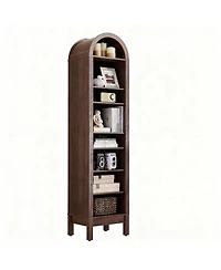 Yigii Space-Saving Tall Arched Book Shelves with Adjustable for Home