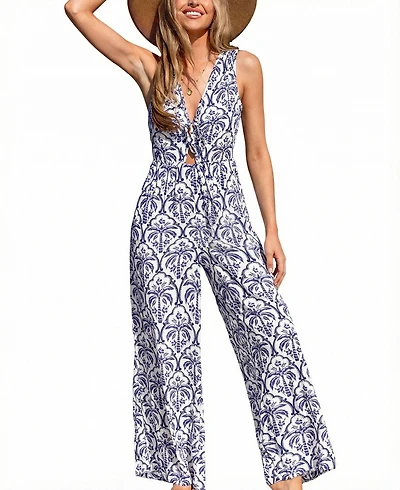 Cupshe Women's Malibu Brunch Tropical Jumpsuit