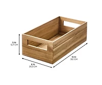 iDesign Acacia Wood Pantry Bin with Handles - Natural