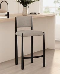 Lennor 37.4" Boucle Upholstered Counter Stool