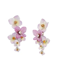 Betsey Johnson Faux Stone Betsey's Bouquet Statement Earrings
