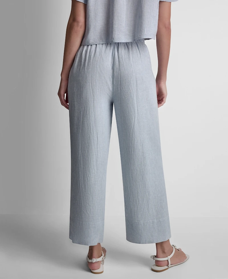 Dkny Jeans Petite High Waist Drawcord Pants