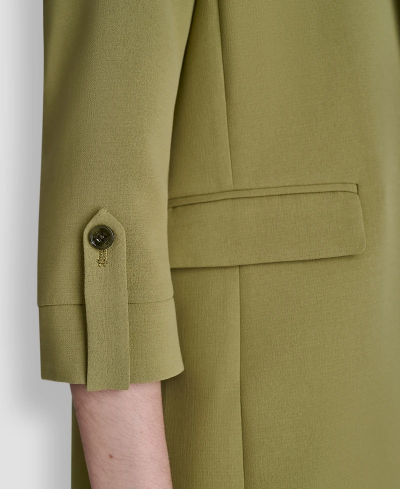 Dkny Women's Textured Notch Collar Open-Front Jacket