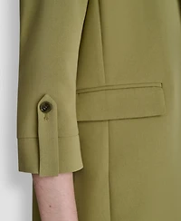 Dkny Women's Textured Notch Collar Open-Front Jacket
