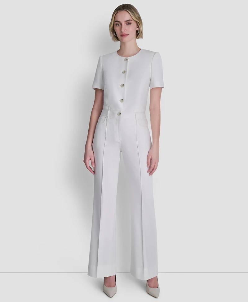 Dkny Women's Straight Leg Pintuck Pants