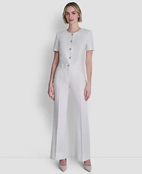 Dkny Women's Straight Leg Pintuck Pants