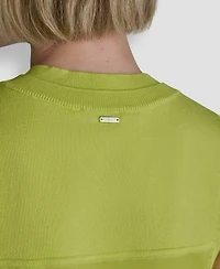 Dkny Women's Mixed Media V-Neck Sleeveless Sweater