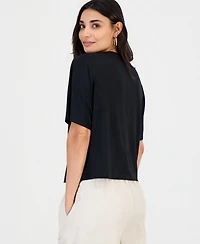 I.n.c. International Concepts Petite Boxy-Fit Crewneck T-Shirt, Macy's Exclusive