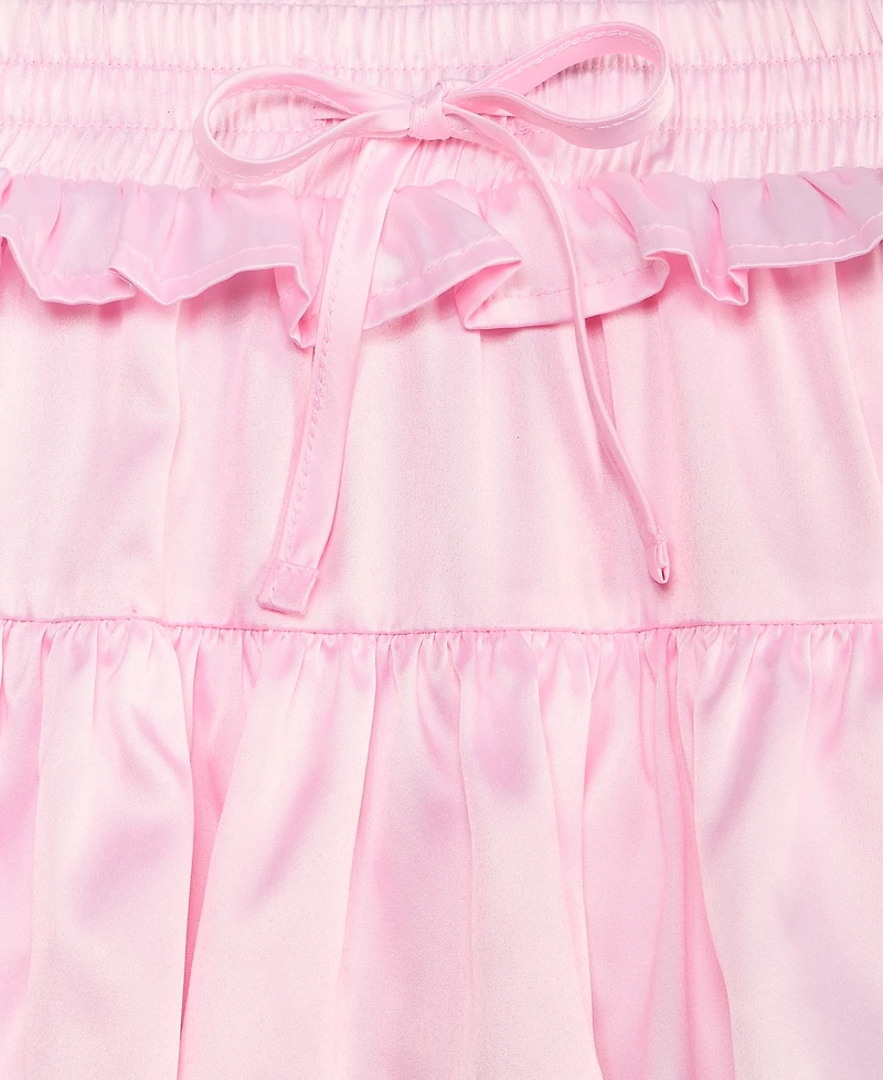 With Jules Girls' 7-16 Satin Tiered Skirt