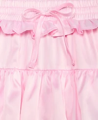 With Jules Girls' 7-16 Satin Tiered Skirt