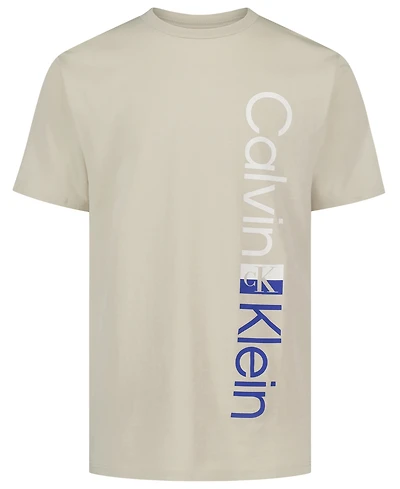 Calvin Klein Boys' 8-20 Vertical Ck Short-Sleeve Crewneck T-Shirt