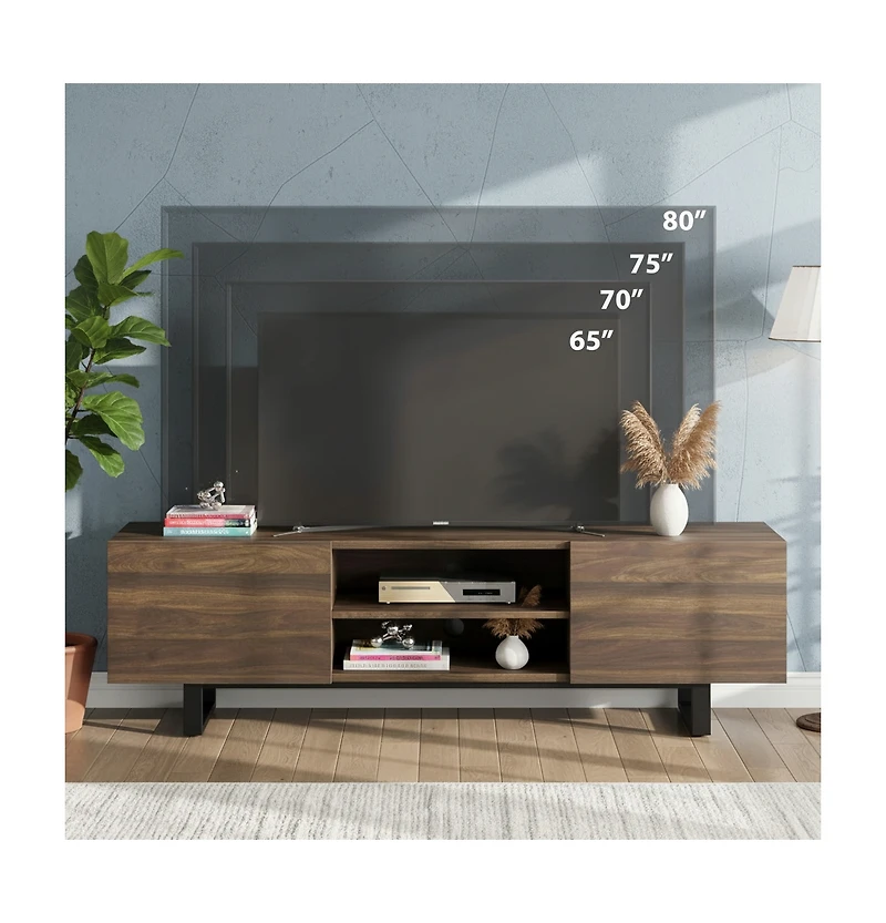 gaomon Tv Stand with Ample Storage Space, Multipurpose Media Unit