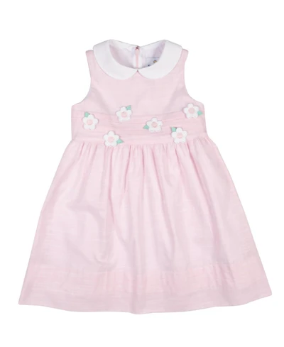 Florence Eiseman Big Girls Linen Look Dress With Flowers