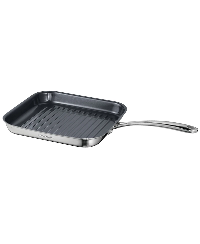 Tramontina Utsava Tri-Ply Clad Stainless Steel 8" Grill Pan