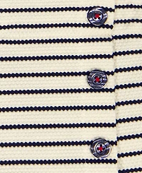 Tommy Hilfiger Girls' Toddler 2T-4T Popcorn Pique Striped Top & Wrap Skort, 2-Piece Set