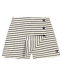 Tommy Hilfiger Girls' 4-6X Popcorn Pique Striped Top & Wrap Skort, 2-Piece Set