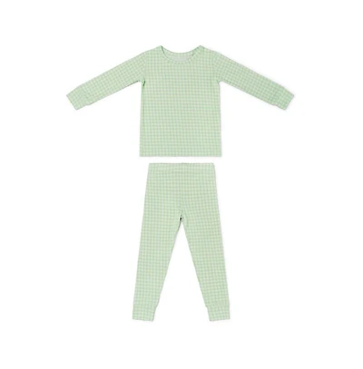 Motette Baby Boys Pistachio Gingham Pajama Set