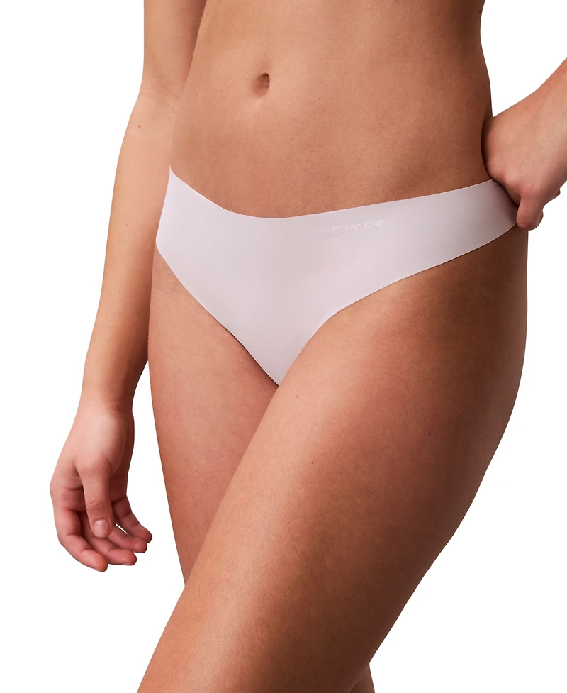 Calvin Klein Women's Invisibles Microfiber Stretch Thong Underwear D3428