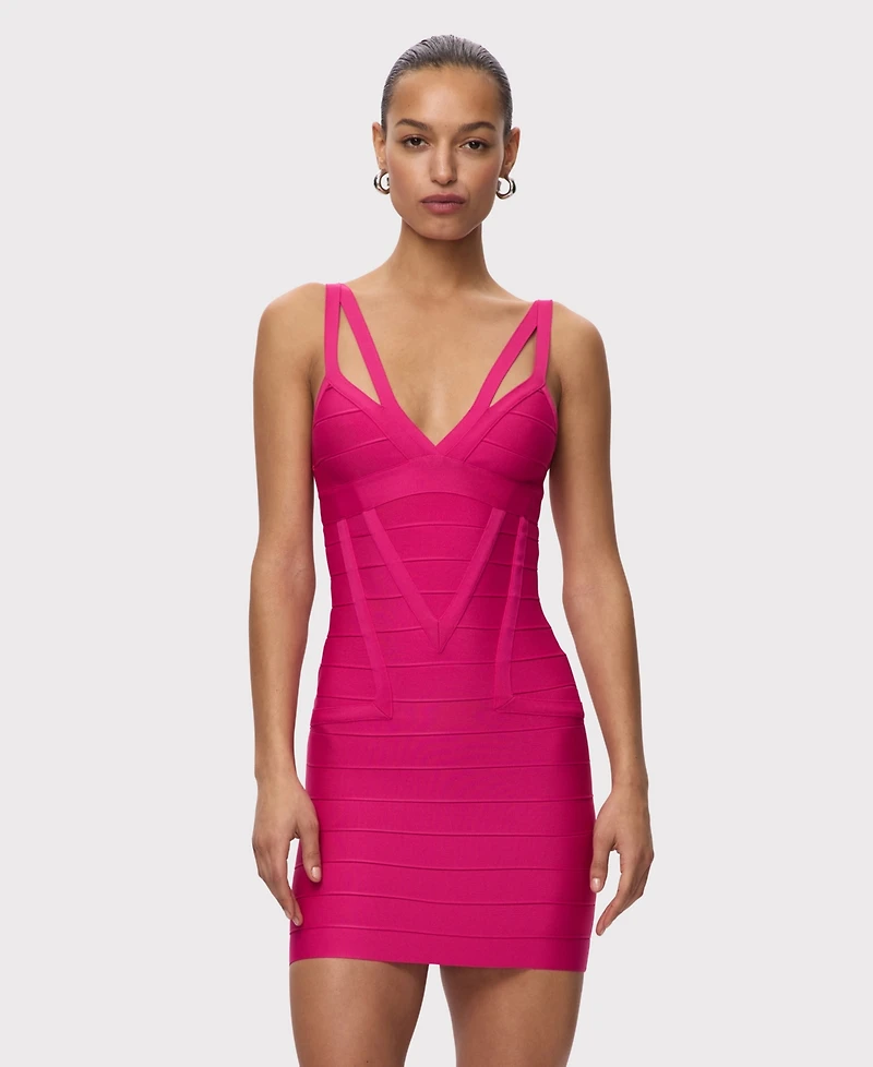 Herve Leger Women's V-Neck Mini Dress