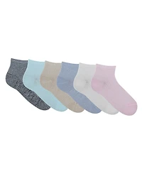 Gold Toe Women's 6-Pk. Simple Ribbed Quarter Socks GTDL0155R06