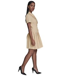 Karl Lagerfeld Paris Women's Textured Pleated Shirt Dress