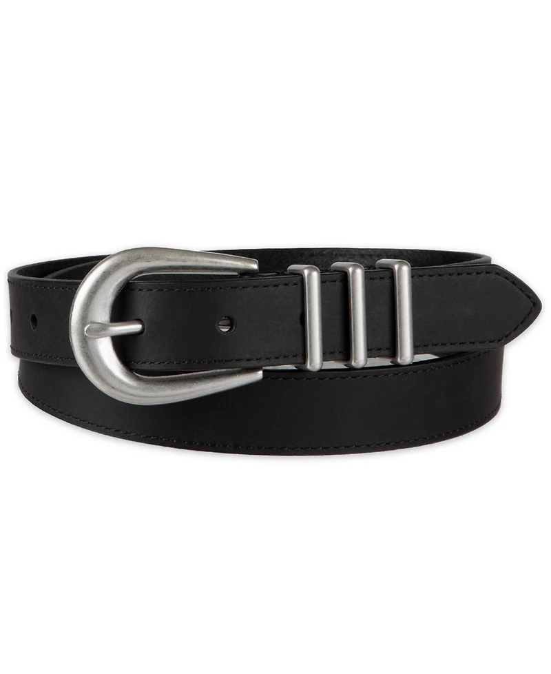 Levi's Women's Skinny Triple Metal Loop Leather Belt