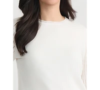 Kasper Women's Crewneck Pull-On Blouse