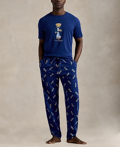 Polo Ralph Lauren Men's Bear T-Shirt and Pajama Pants, 2-Piece Set
