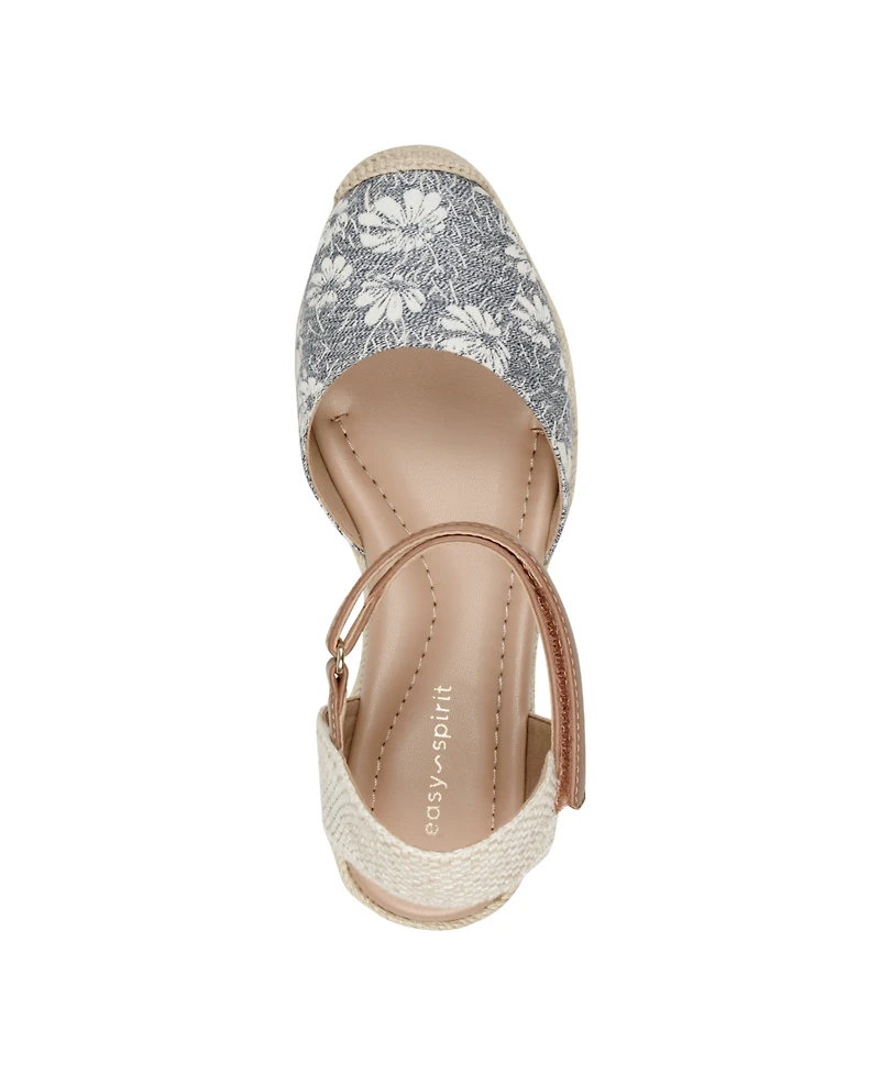 Easy Spirit Women's Makaylie Closed Toe Wedge Sandals