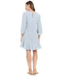 London Times Women's V-Neck Short Shift Dress