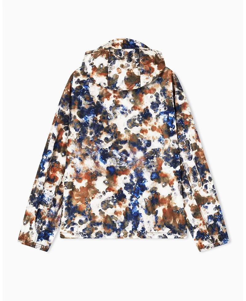 A|X Armani Exchange Men's Watercolor Print Nylon Windbreaker