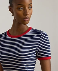 Lauren Ralph Petite Striped Crewneck T-Shirt