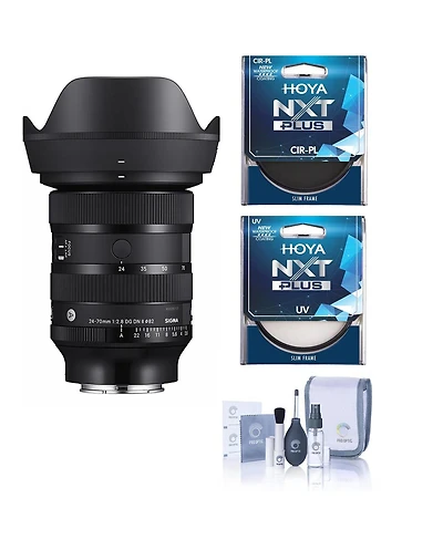Sigma 24-70mm f/2.8 Dg Dn Ii Art Lens for Sony E, Bundle with Uv Lens Filter, Circular Polarizer Lens Filter and Cleaning Kit