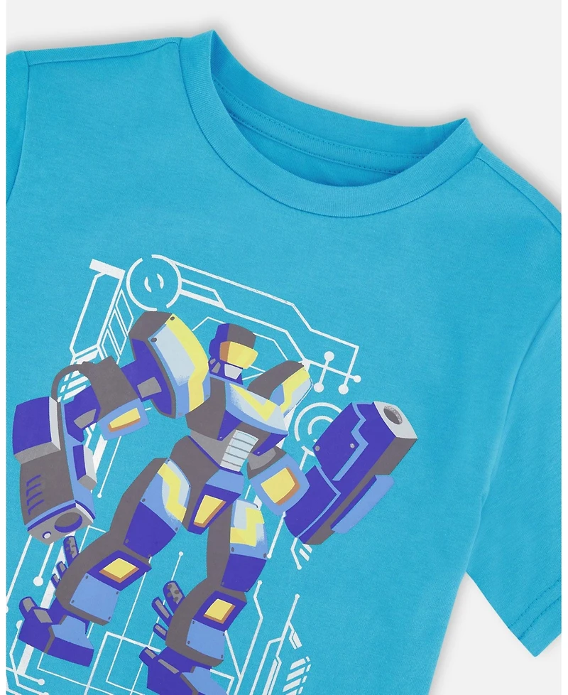 Deux par Toddler Boys Cotton Jersey T-Shirt with Print - Toddler|Child